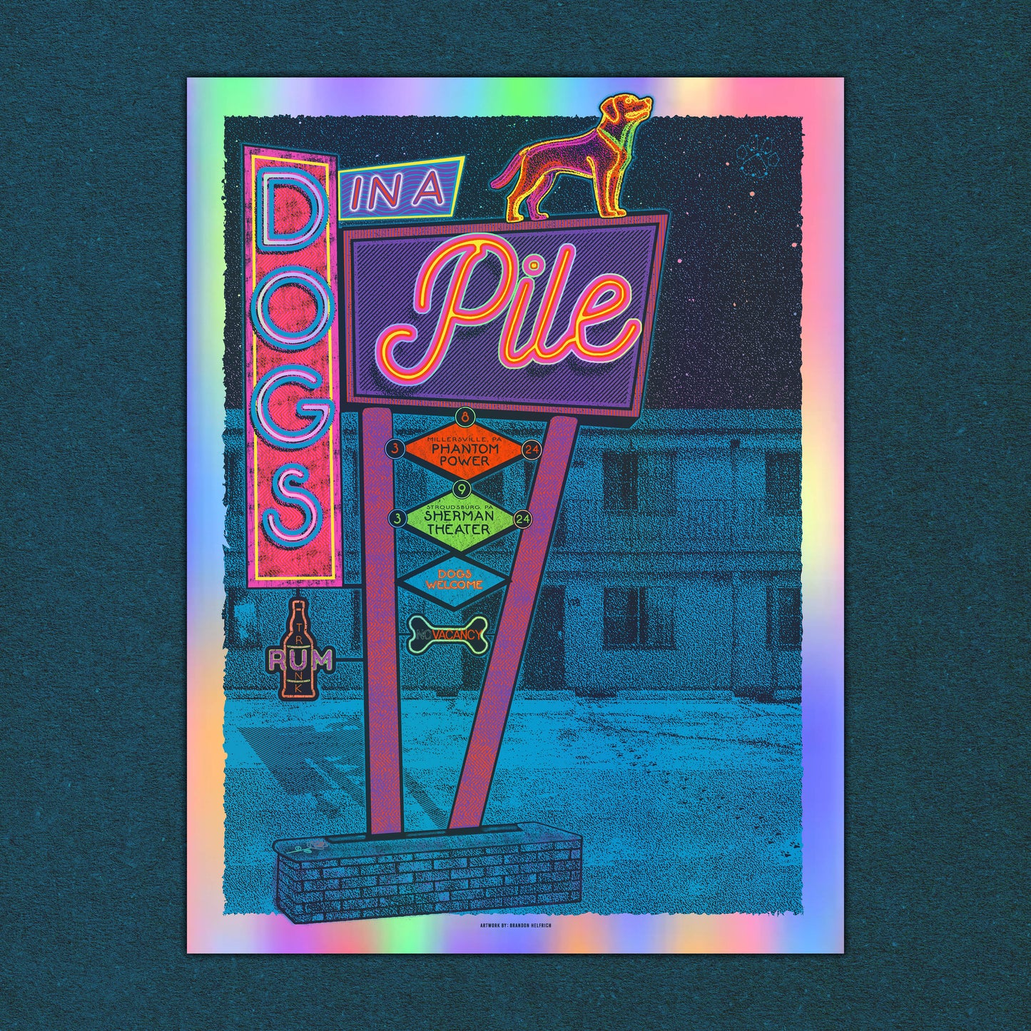 PA Run Poster - Rainbow Foil